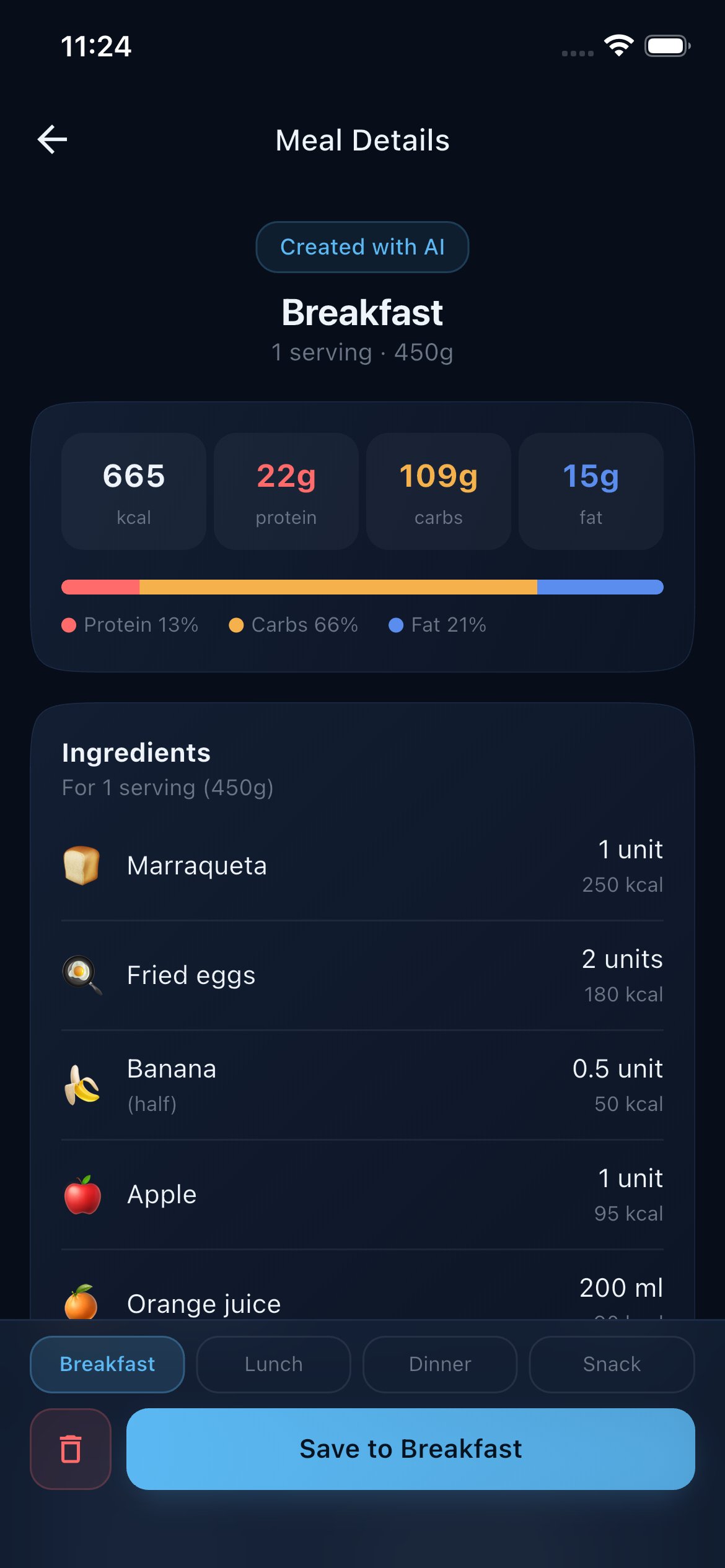 Meal tracking